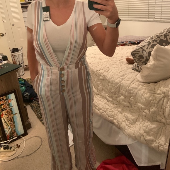 Linen Multicolor Jumpsuit - Picture 3 of 8